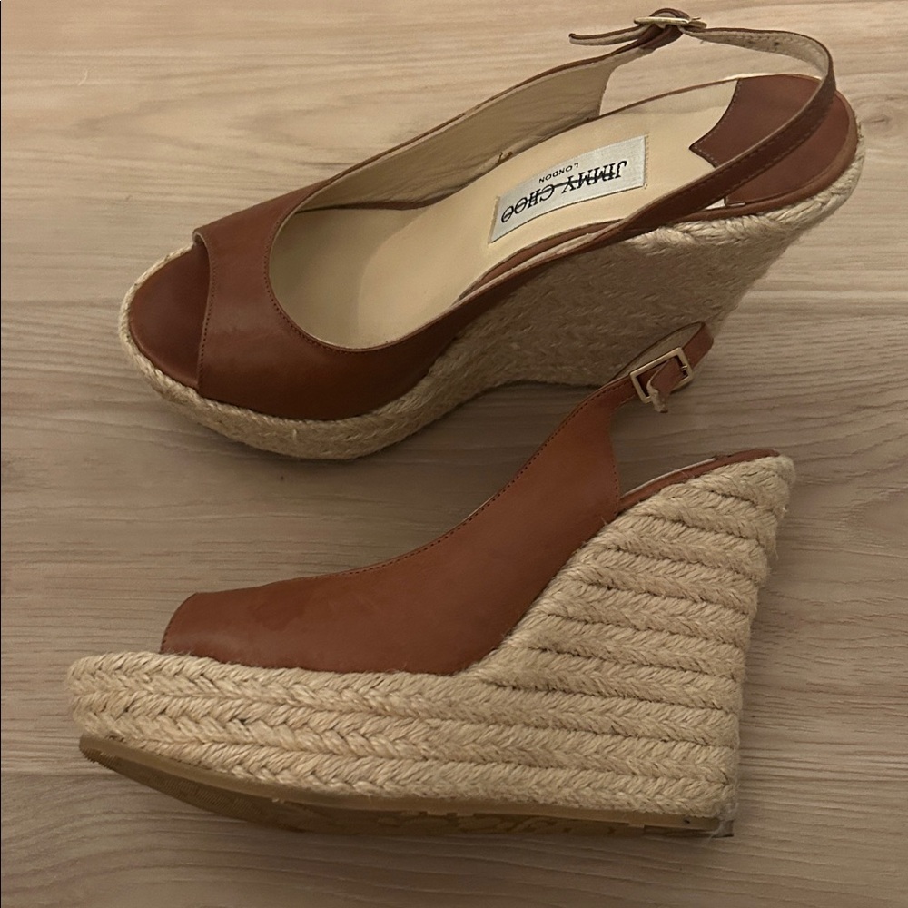 Jimmy Choo Tan Espadrille Slingbacks - Picture 2 of 3
